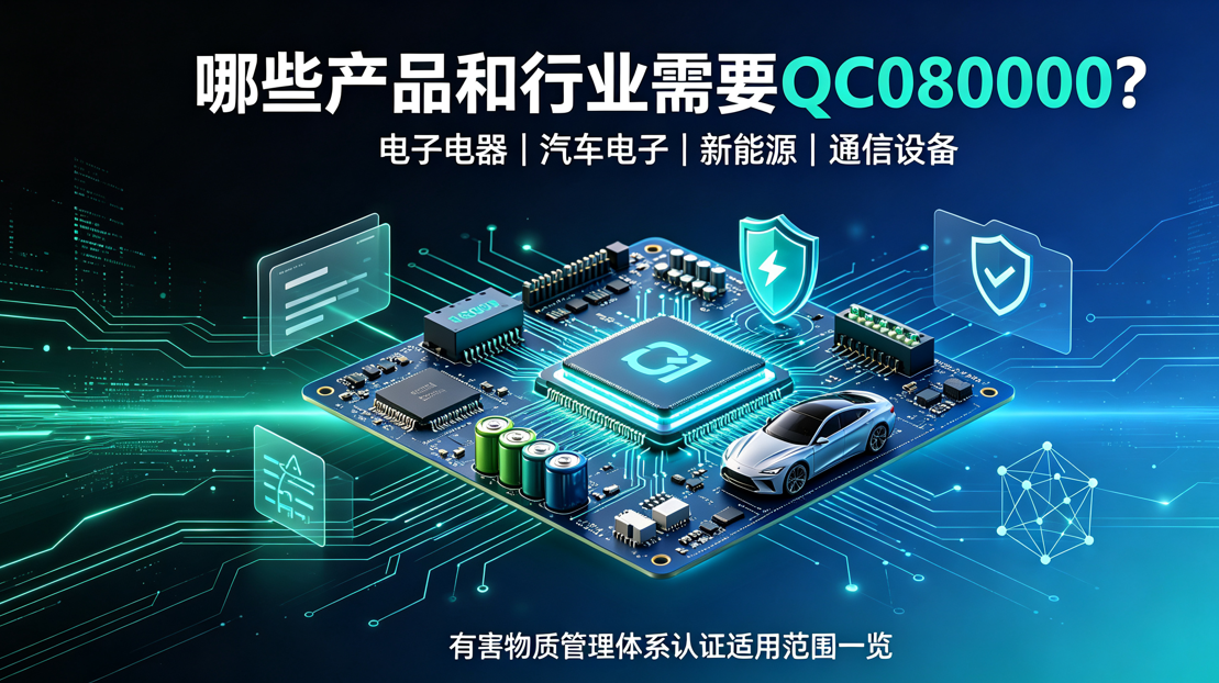 QC080000需要认证的主要产品及行业
